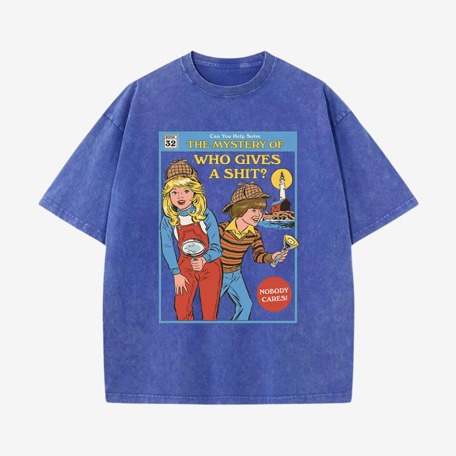 T-shirt who gives a shit bleu / xs