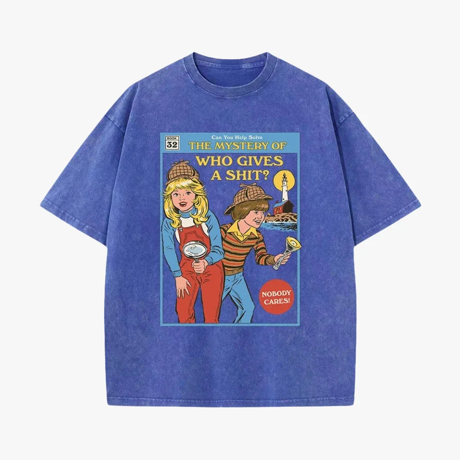 T-shirt who gives a shit bleu / xs