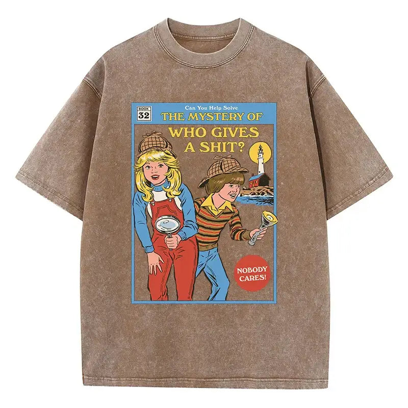 T-shirt who gives a shit marron / xs