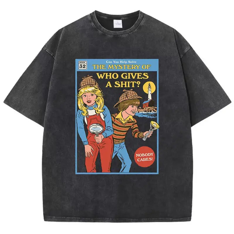 T-shirt who gives a shit noir / xs