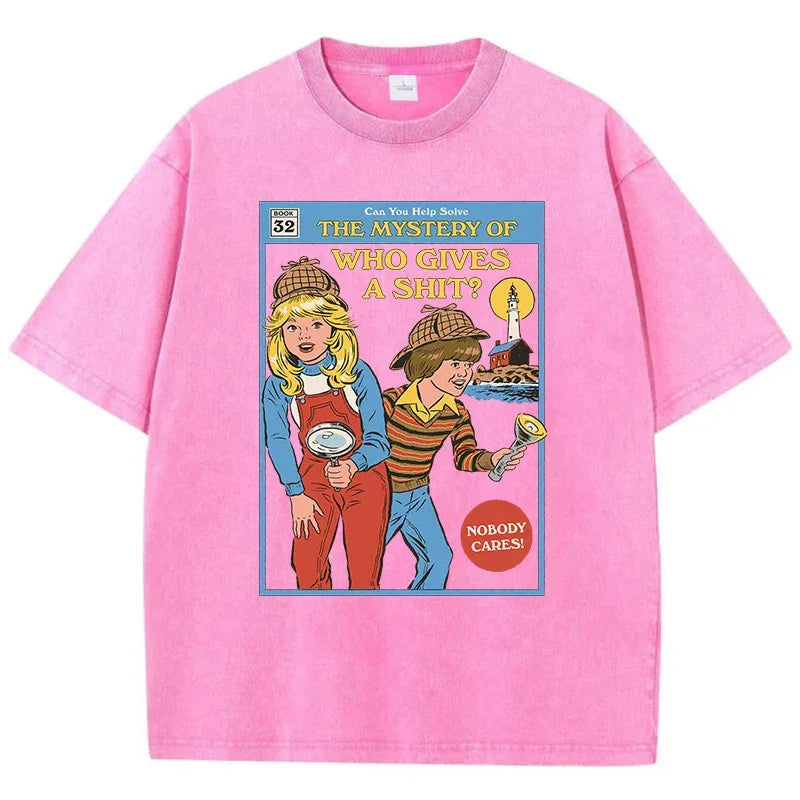 T-shirt who gives a shit rose / xs