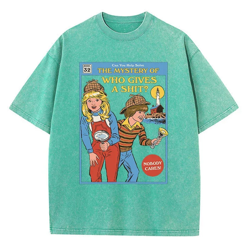 T-shirt who gives a shit vert clair / xs