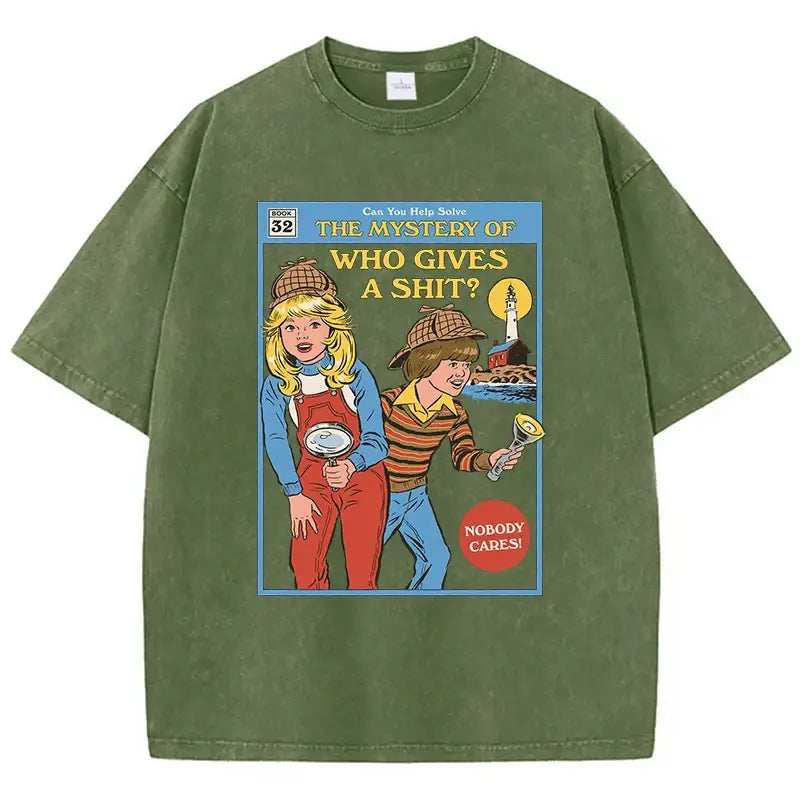 T-shirt who gives a shit vert / xs