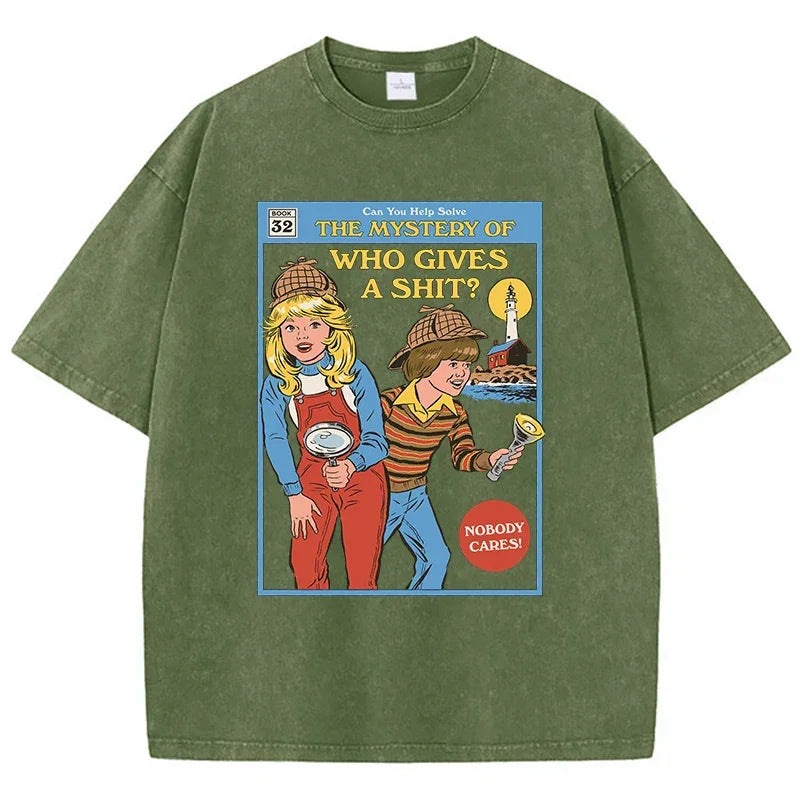 T-shirt who gives a shit vert / xs