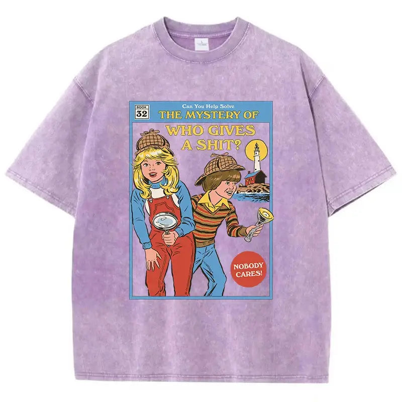 T-shirt who gives a shit violet / xs