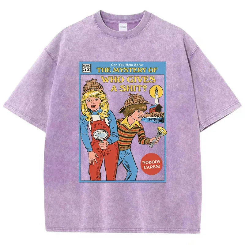 T-shirt who gives a shit violet / xs