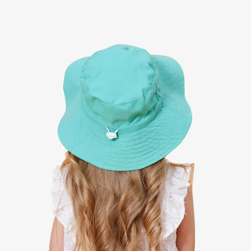 bob bleu turquoise pour enfant vue de dos
