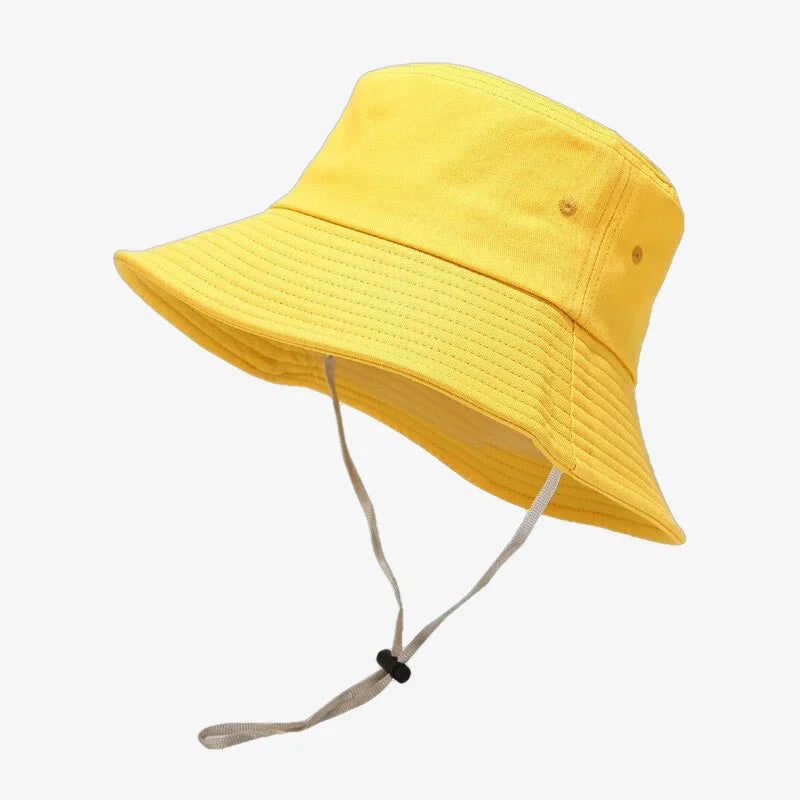 Chapeau bob avec lacet jaune