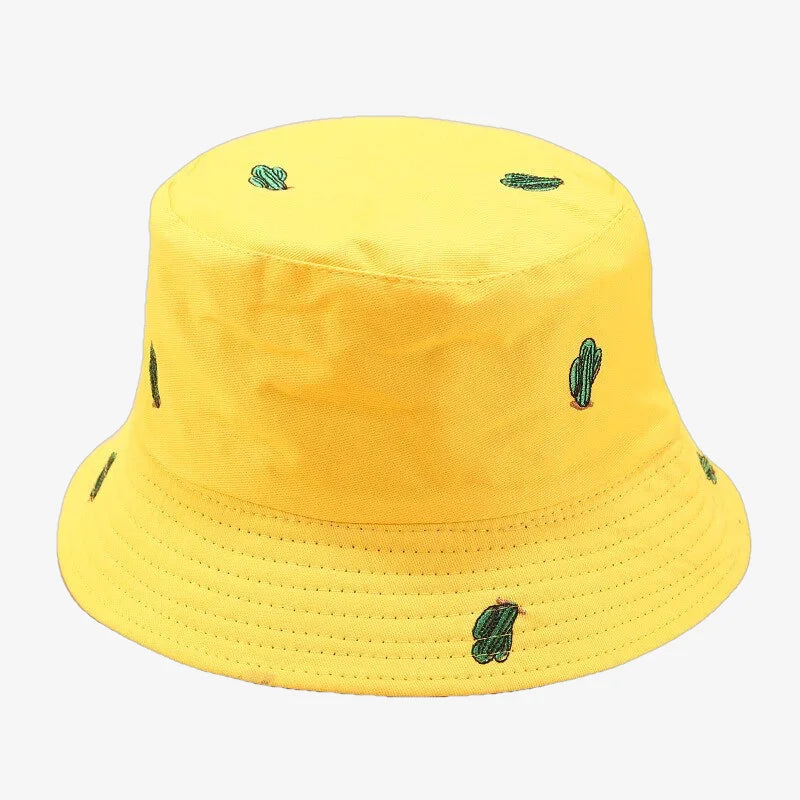 Chapeau bob cactus jaune