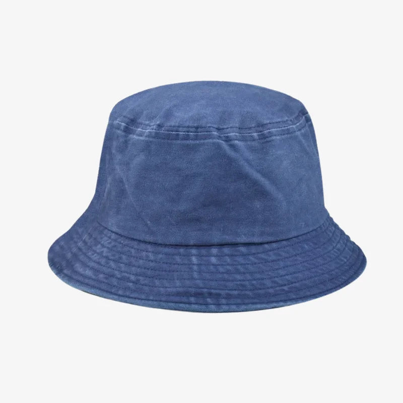 Chapeau bob coton en jean effet délavé bleu