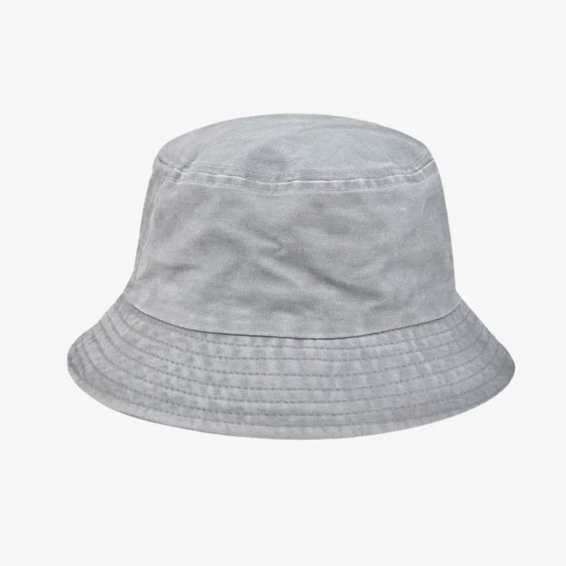 Chapeau bob coton en jean effet délavé gris