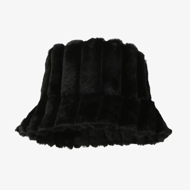 Chapeau bob duveteux noir