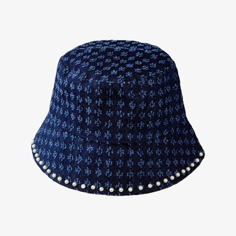 Chapeau bob en jean chic bleu foncé