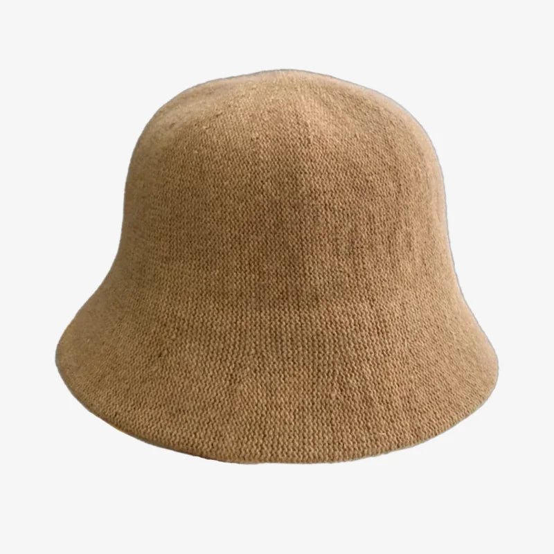 Chapeau bob en laine femme camel