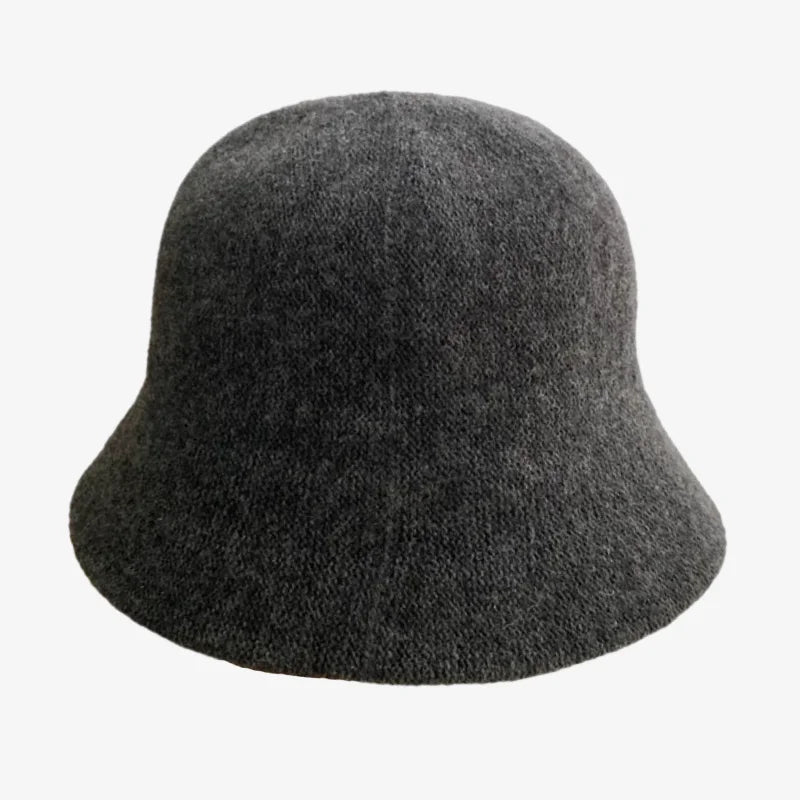 Chapeau bob en laine femme gris