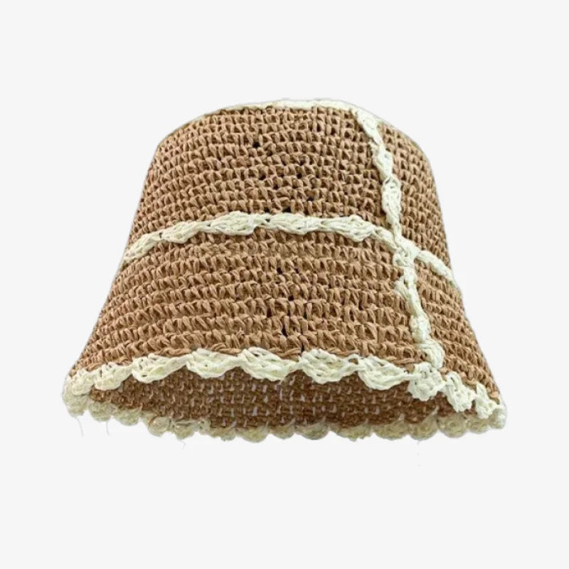 Chapeau bob en paille