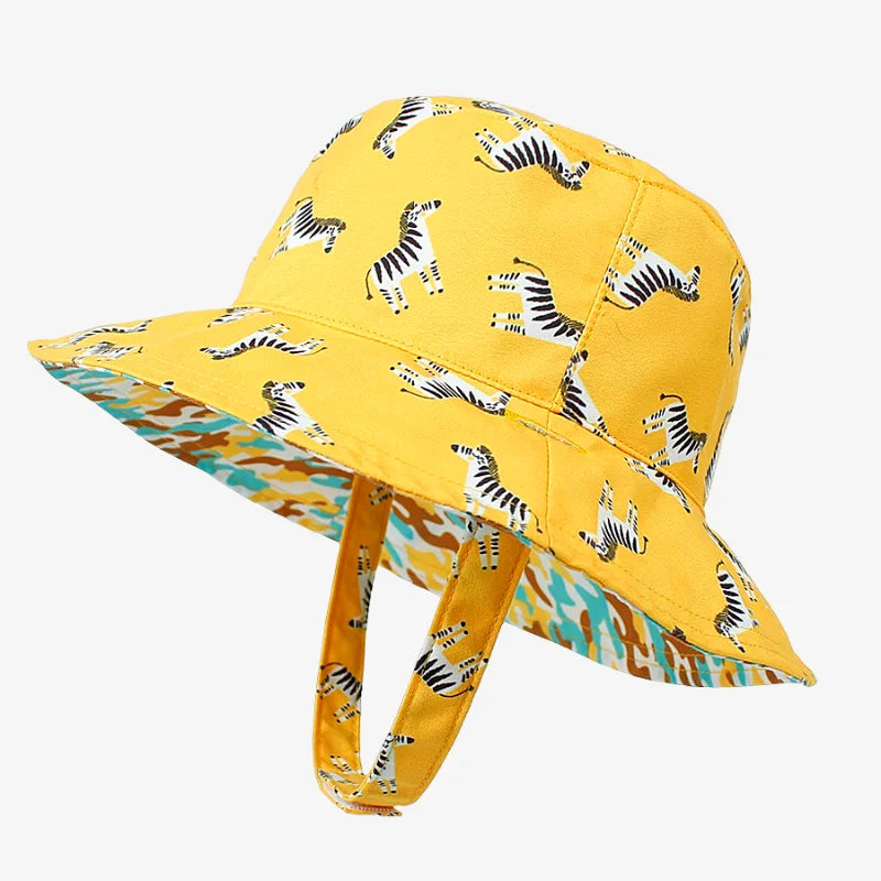 bob jaune pour enfant avec des zèbres