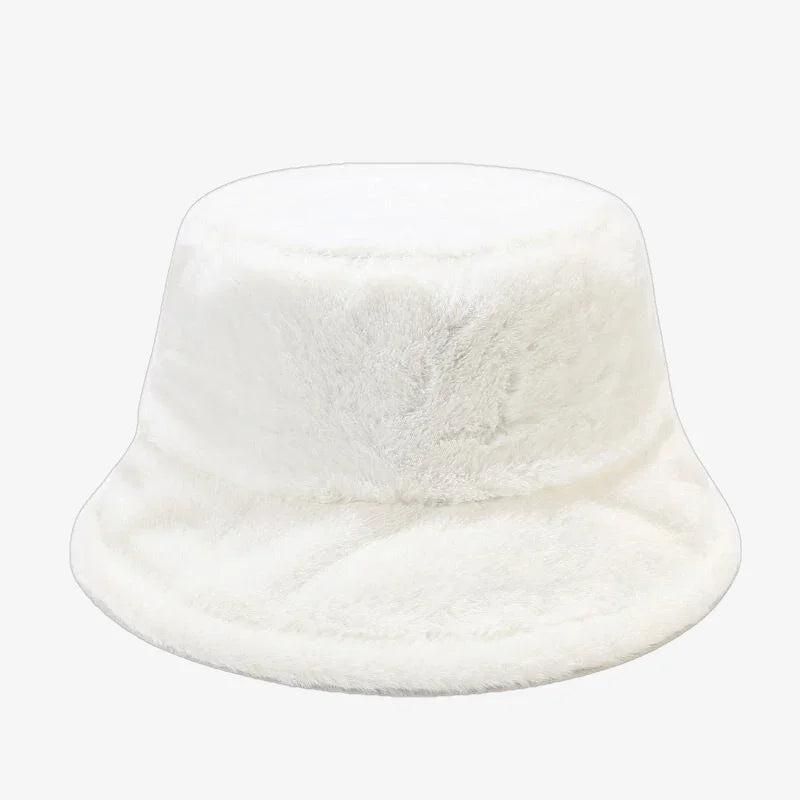 Chapeau bob fourrure blanc