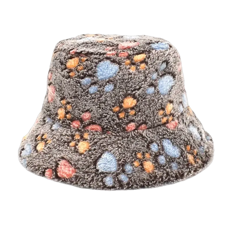 Chapeau bob fourrure dog style gris