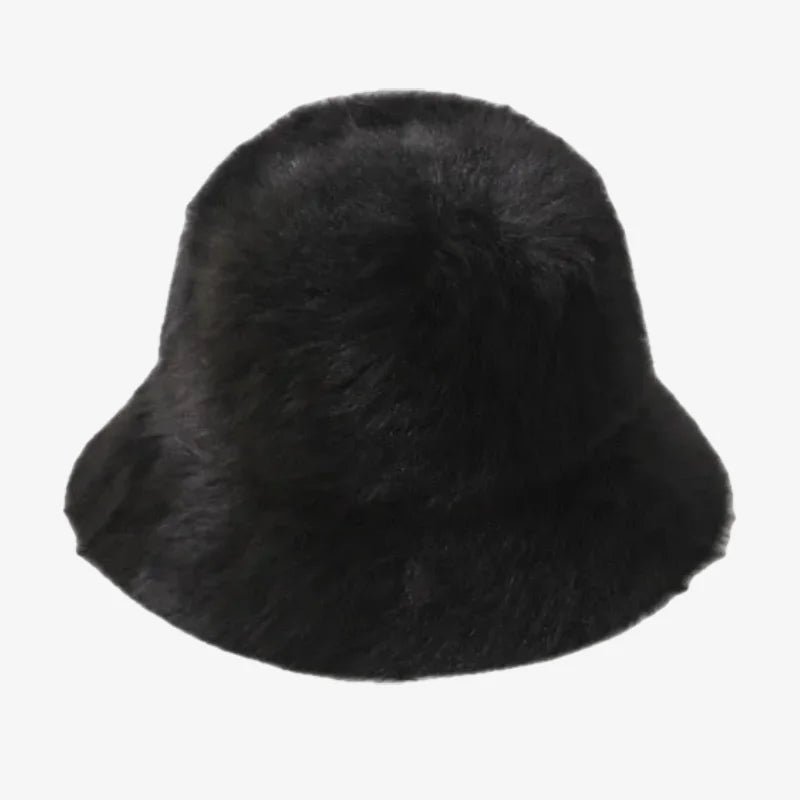 Chapeau bob fourrure femme noir