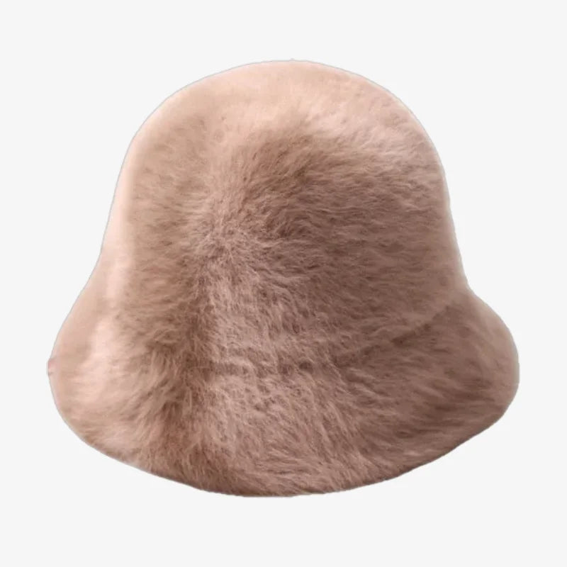 Chapeau bob fourrure femme taupe