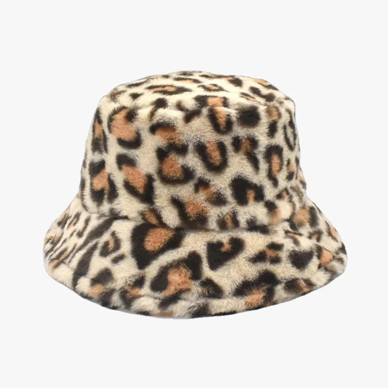 Bob fourrure léopard beige