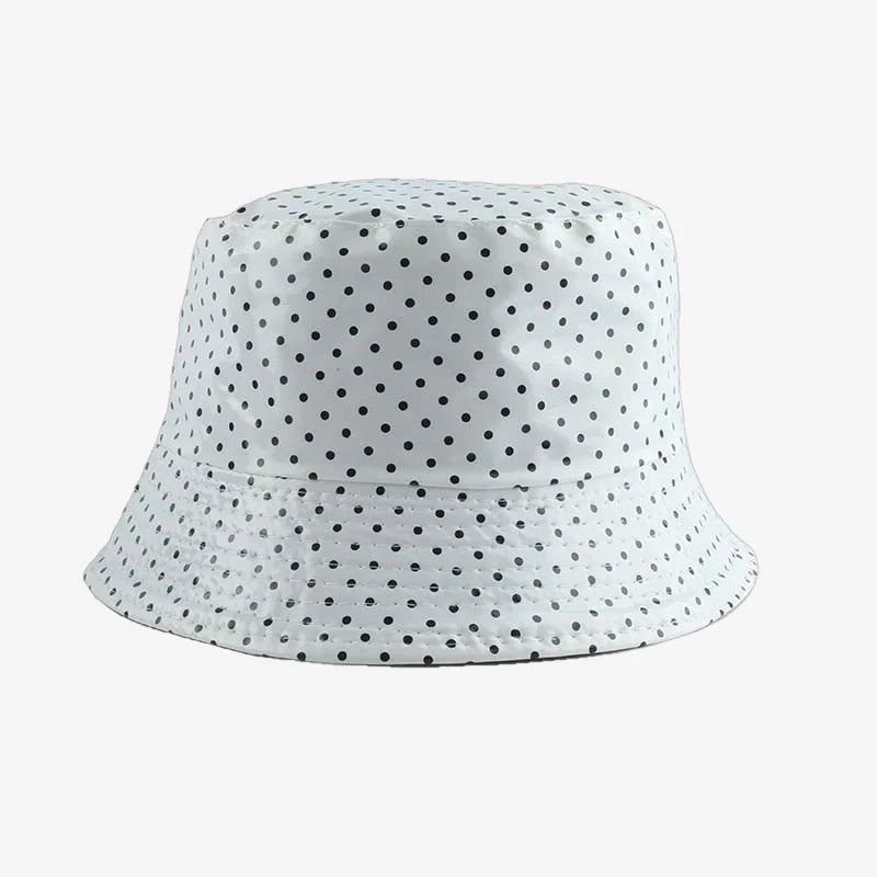 Chapeau bob imperméable à pois blanc