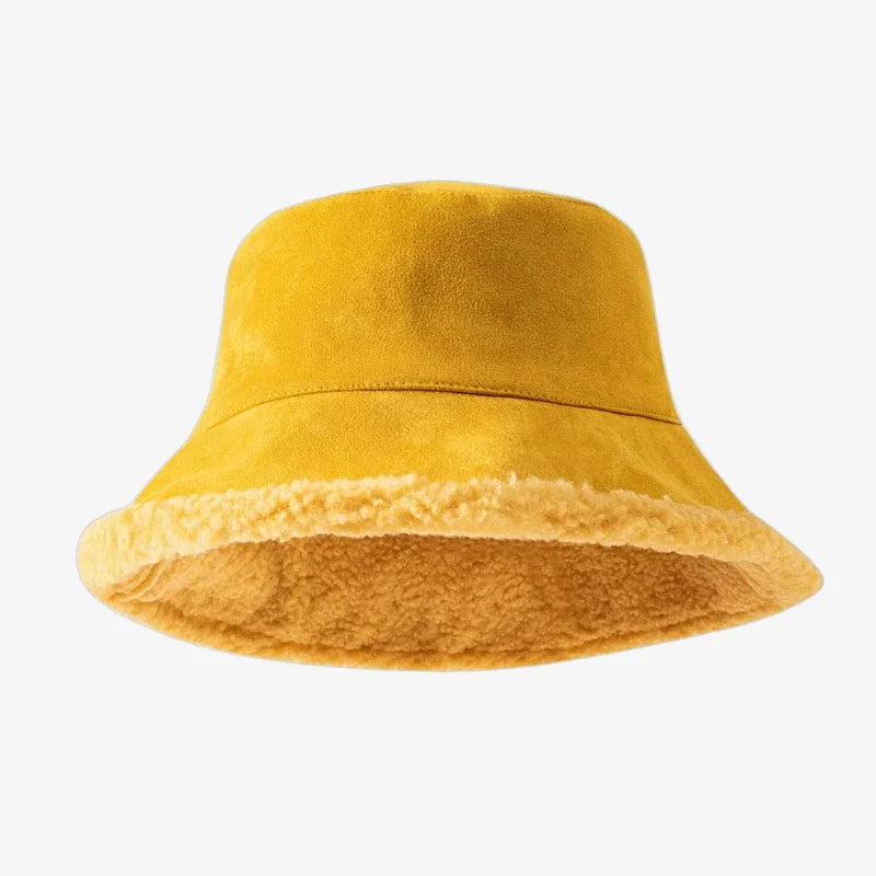 Chapeau bob mouton jaune