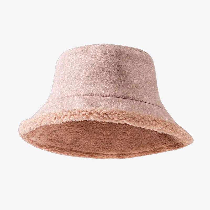 Chapeau bob mouton rose