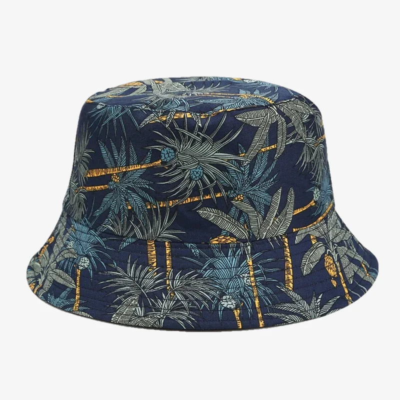 Chapeau bob palmier bleu foncé