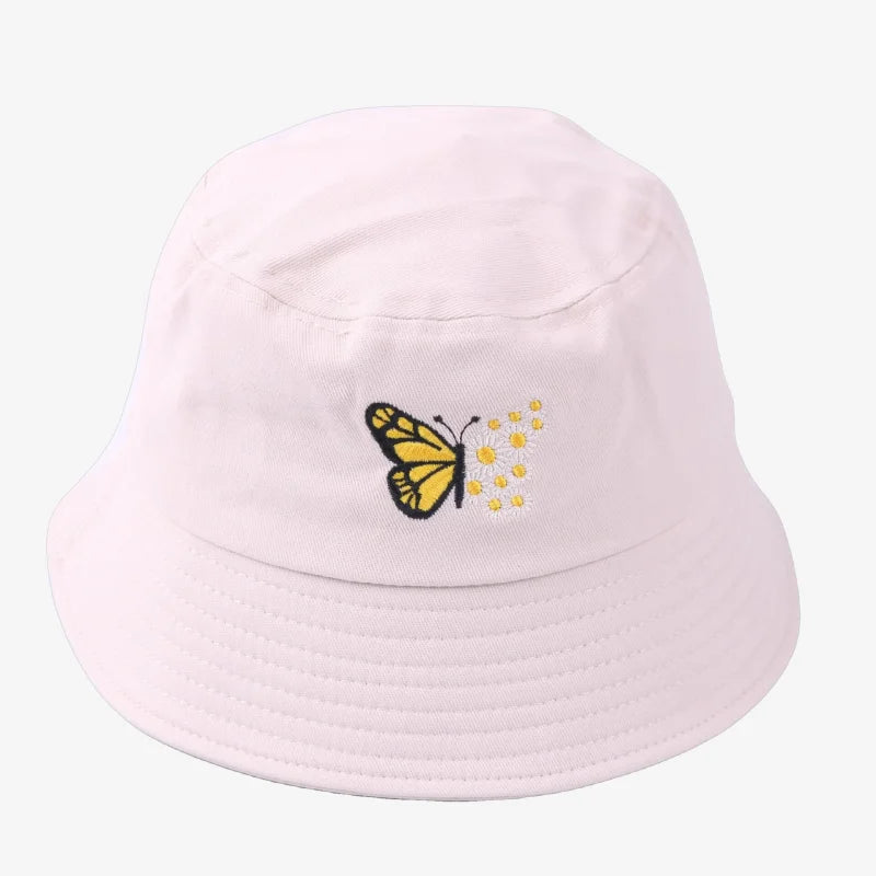 Chapeau bob papillon beige