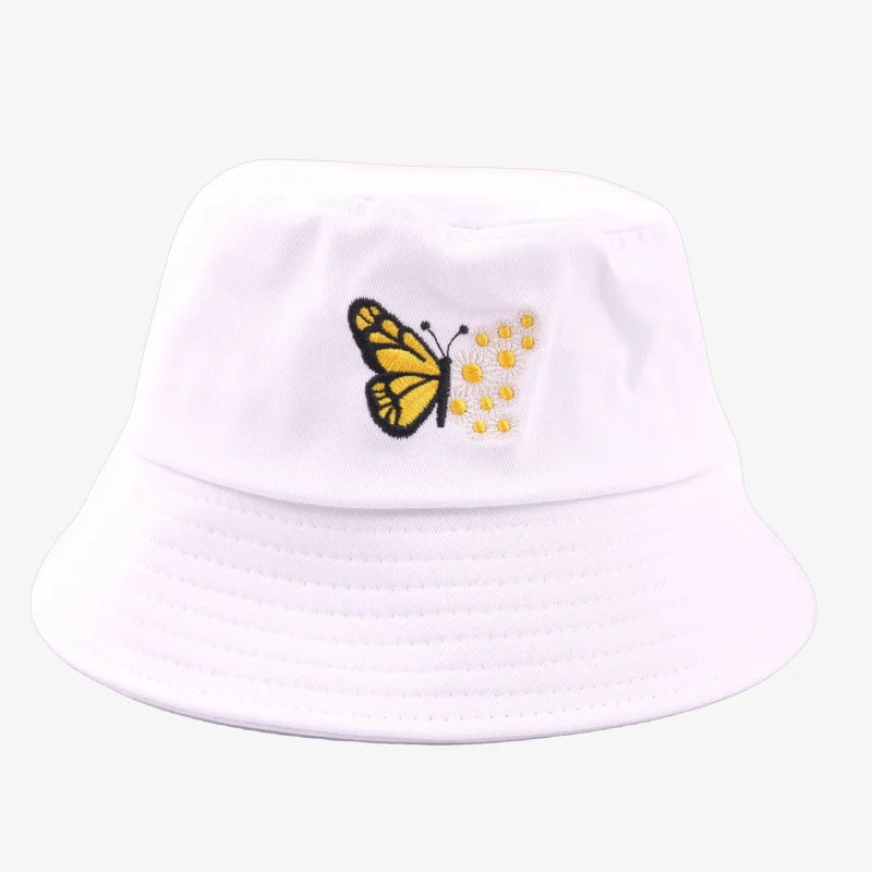 Chapeau bob papillon blanc