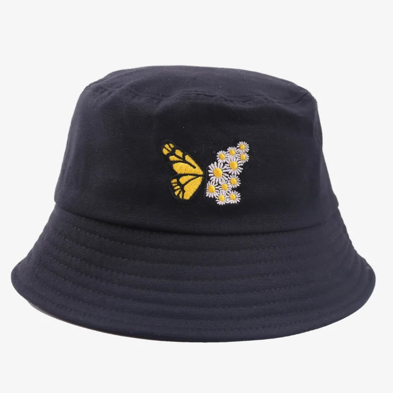 Chapeau bob papillon noir