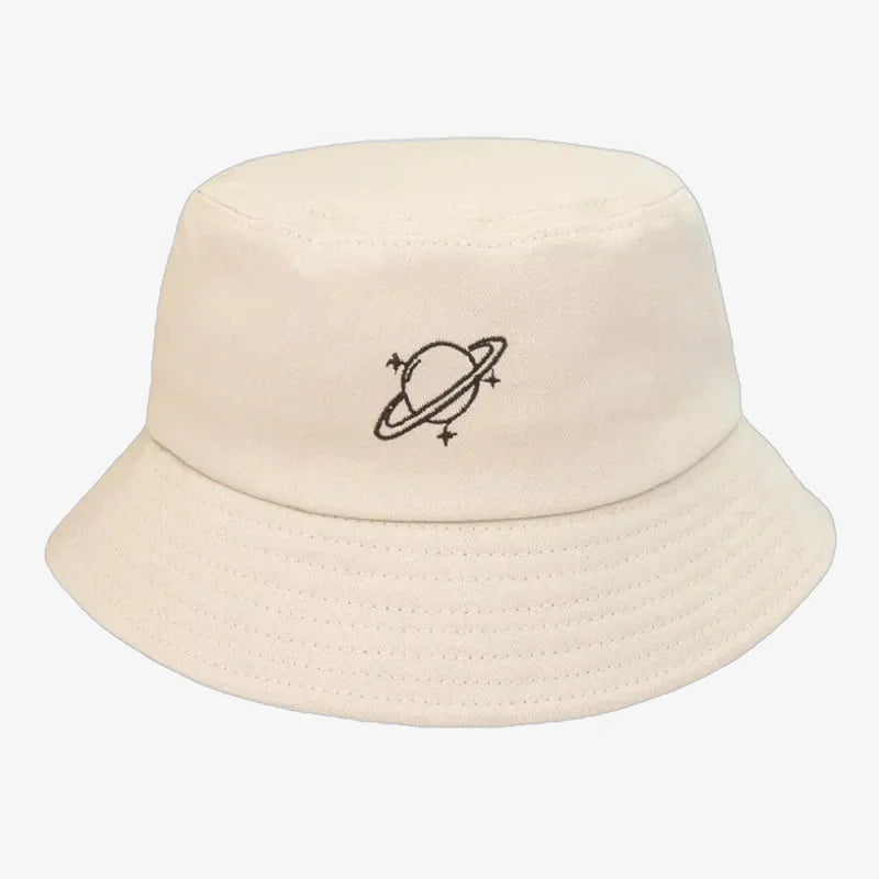 Chapeau bob planète beige