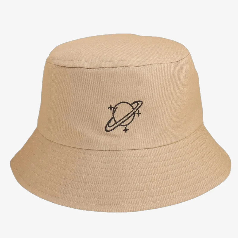 Chapeau bob planète marron