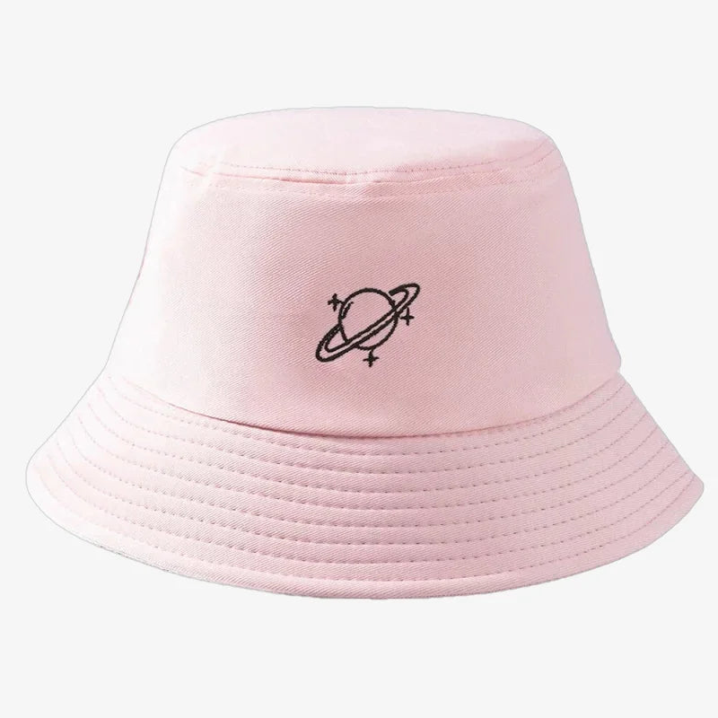 Chapeau bob planète rose