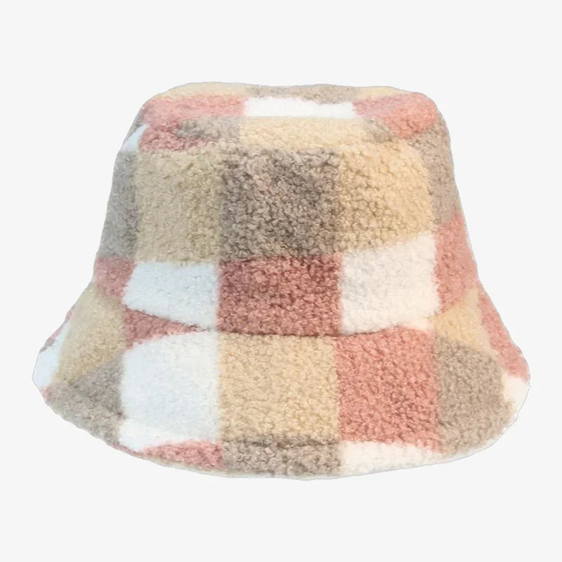 Chapeau bob polaire rose