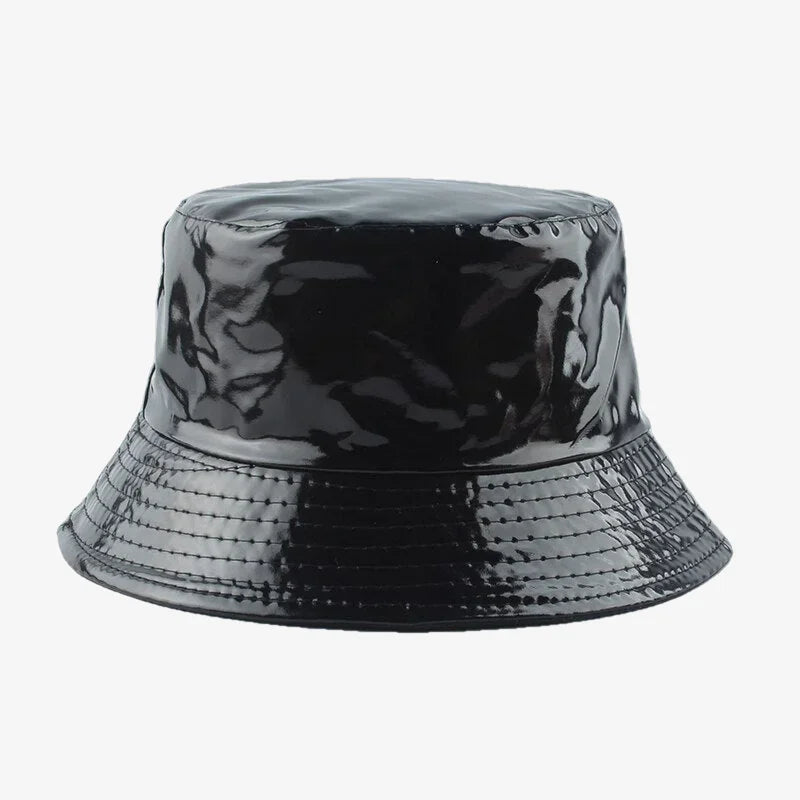 Chapeau bob vinyle noir