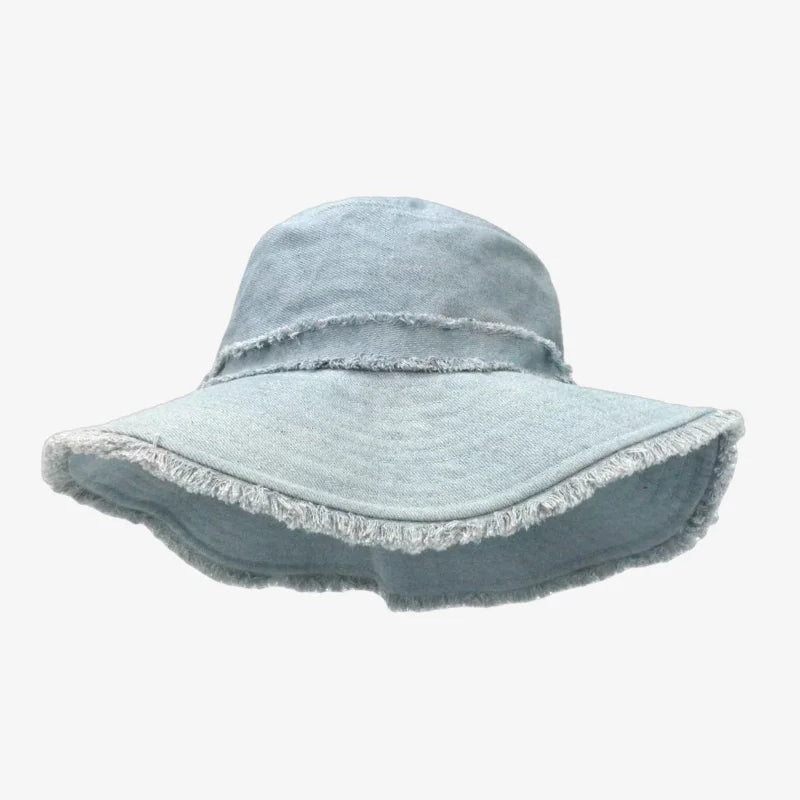 Chapeau chapeau en jean bleu ciel