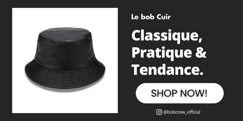 Bob en cuir noir de la marque bob crew