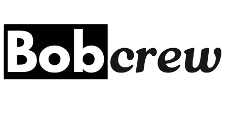 Logo en noir et blanc Bob Crew, la marque de vente en ligne de Bob Chapeau
