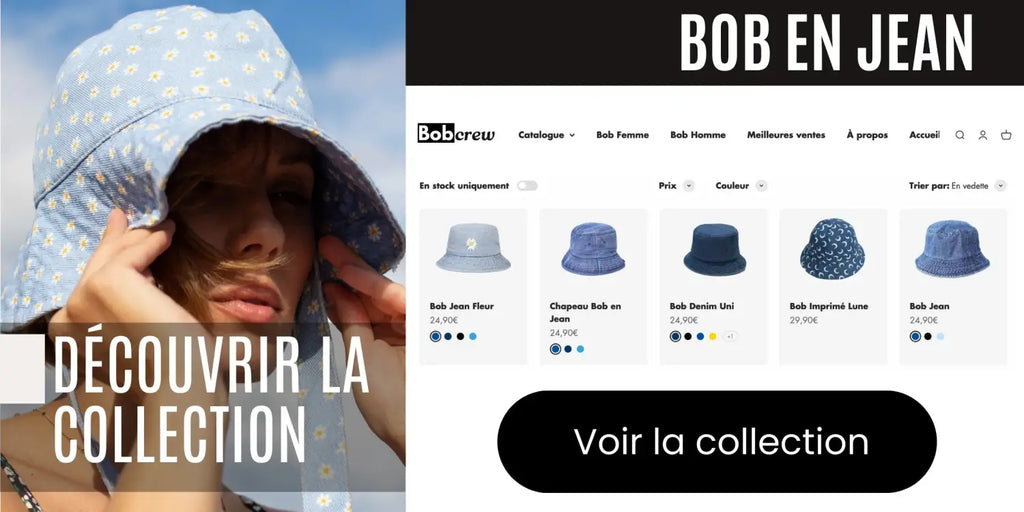aperçu de la collection de bob en jean pour femme