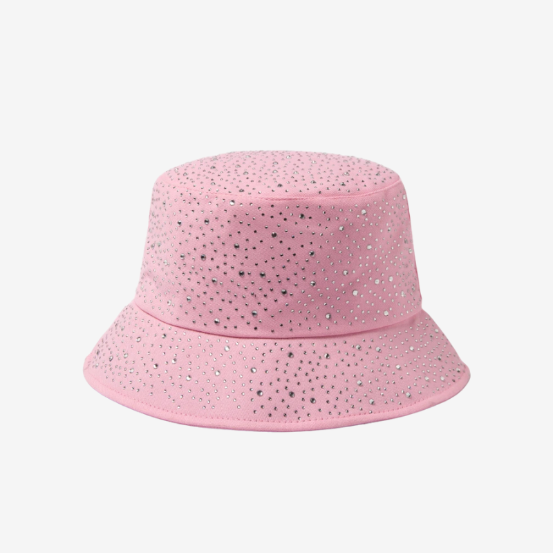 Bob à strass rose clair