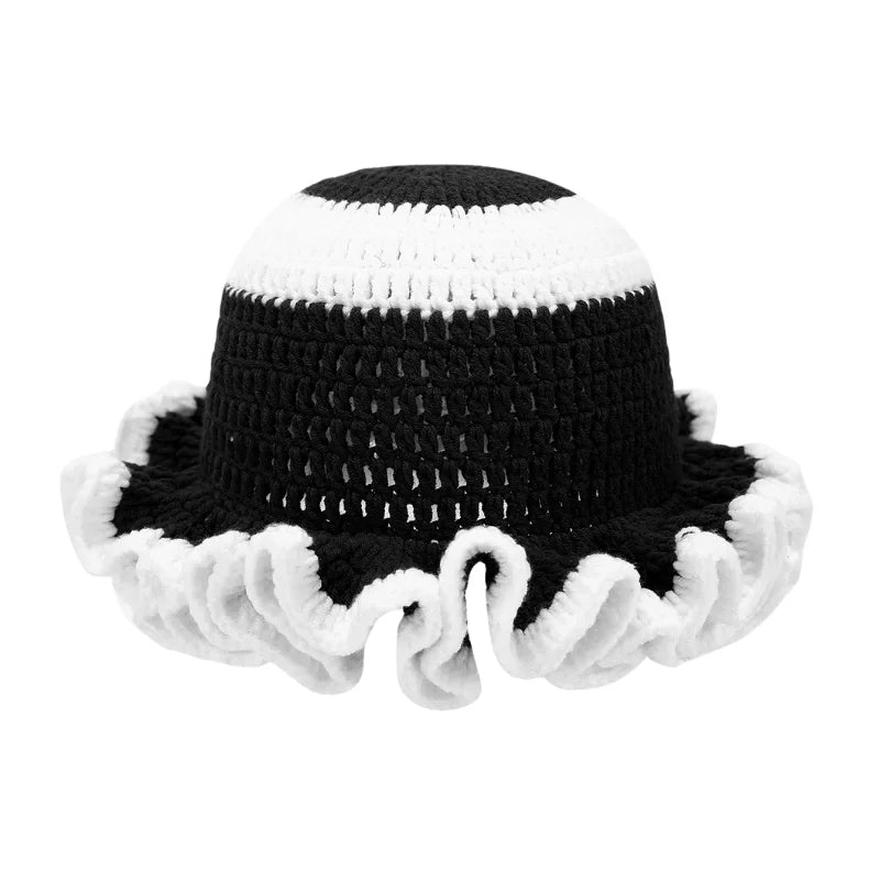 Bob crochet bicolore noir