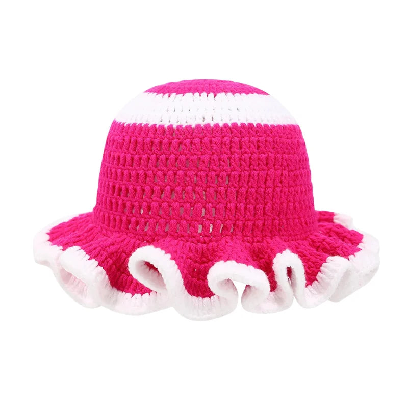 Bob crochet bicolore rose