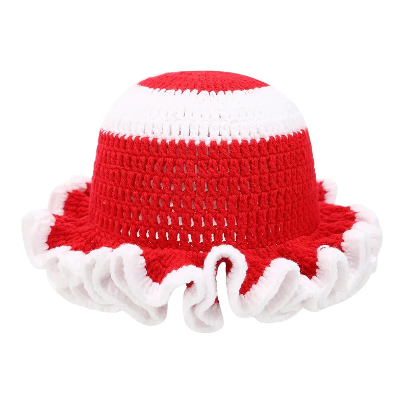 Bob crochet bicolore rouge