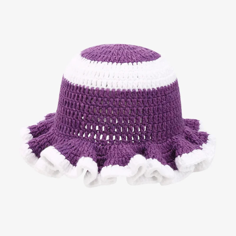 Bob crochet bicolore violet