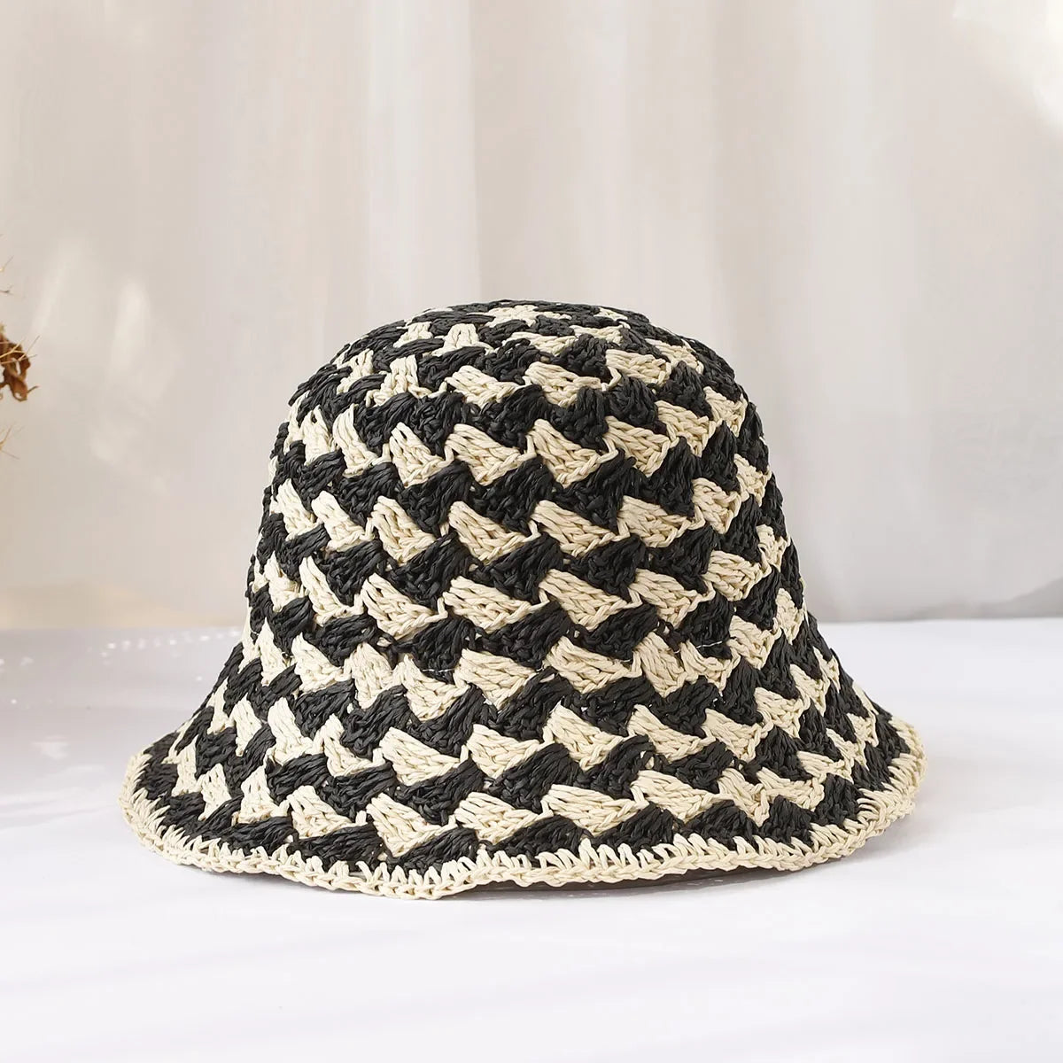 Bob crochet paille bicolore