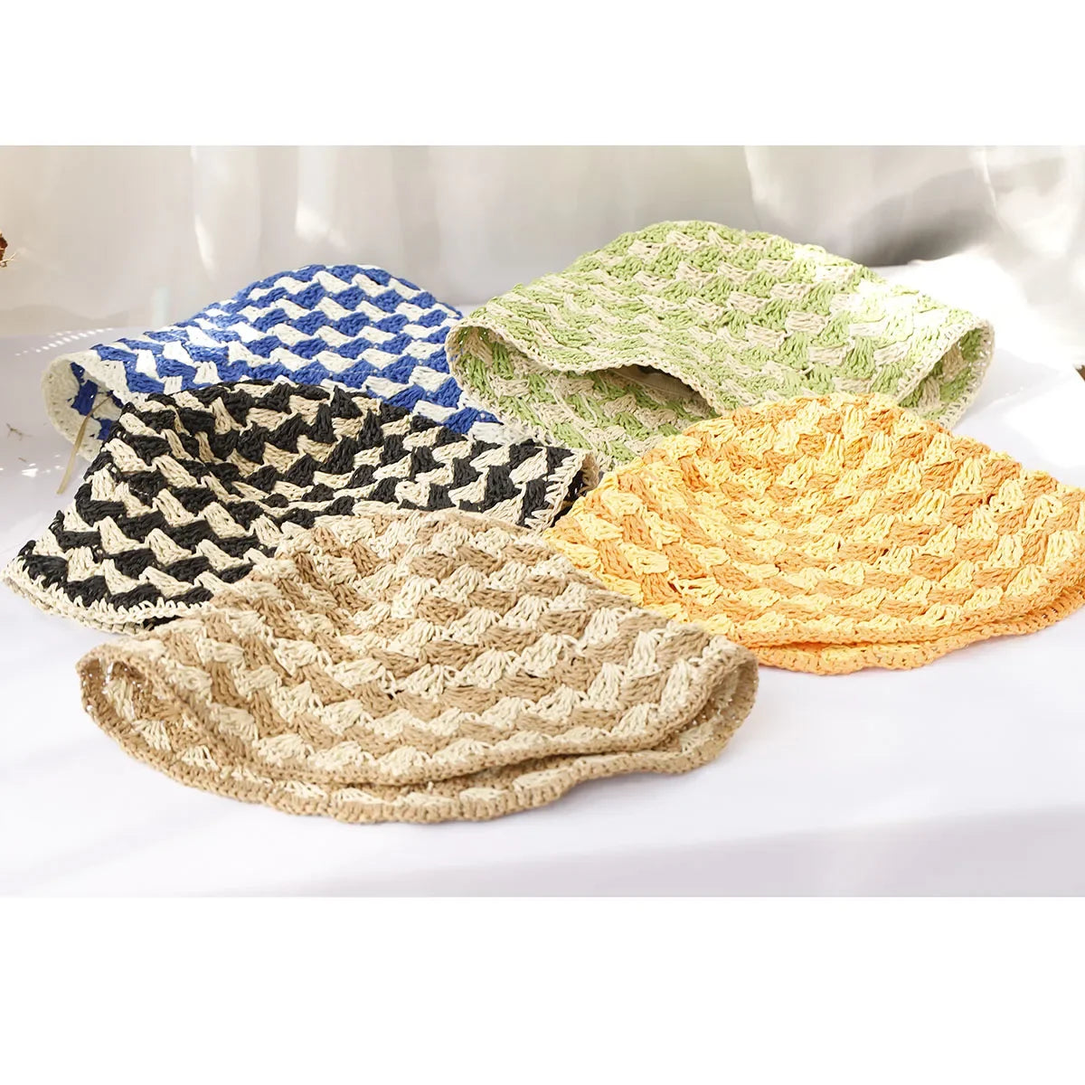 Bob crochet paille bicolore