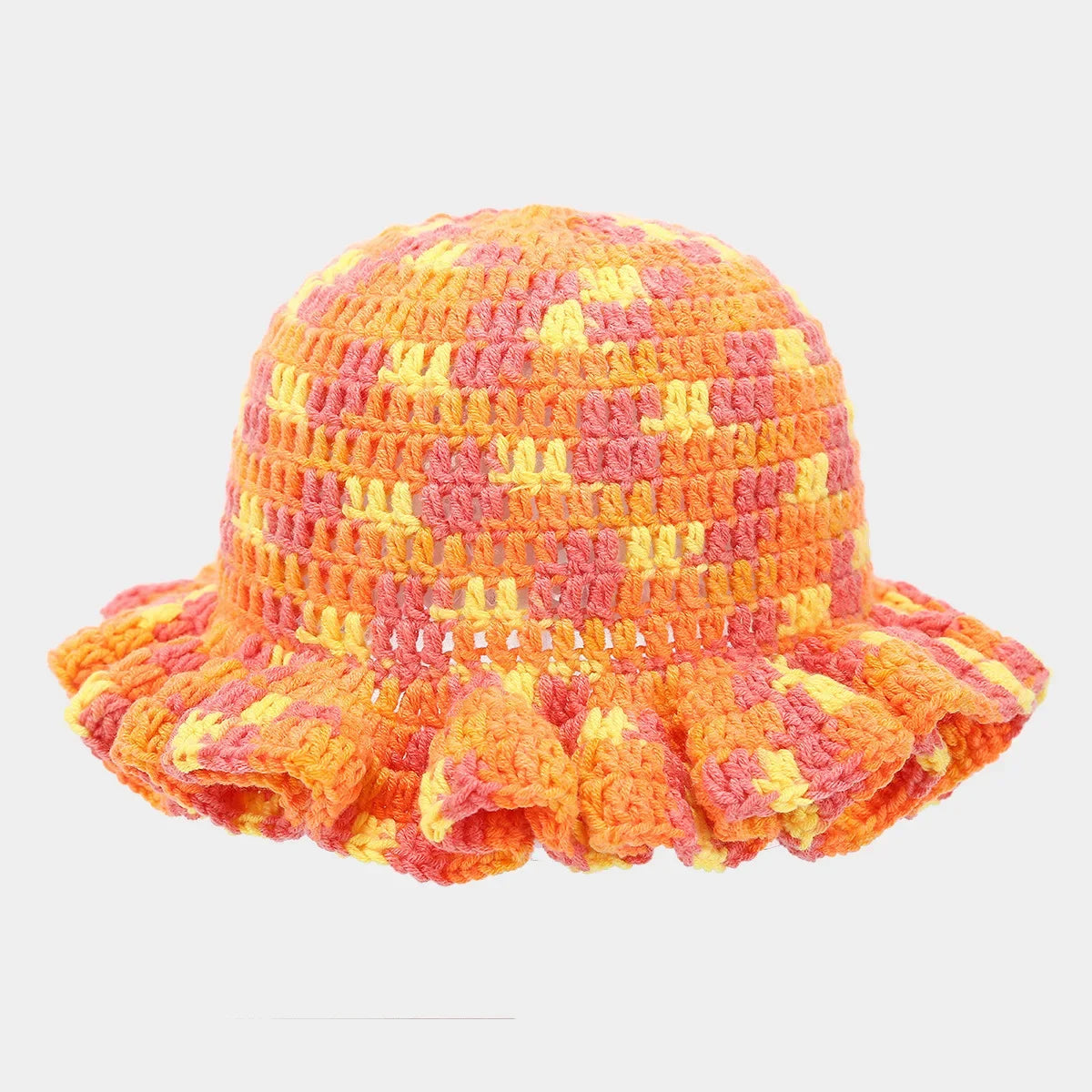 Bob crochet tricolore orange